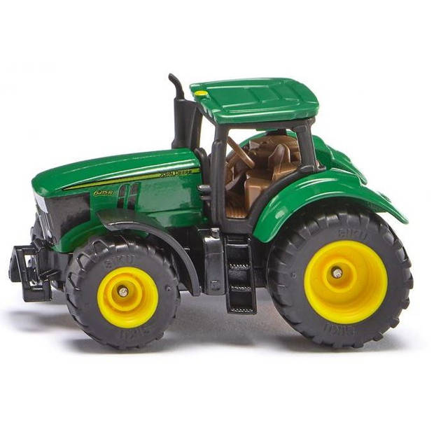 Siku John Deere 6250R tractor 6,7 cm staal groen/geel (1064)