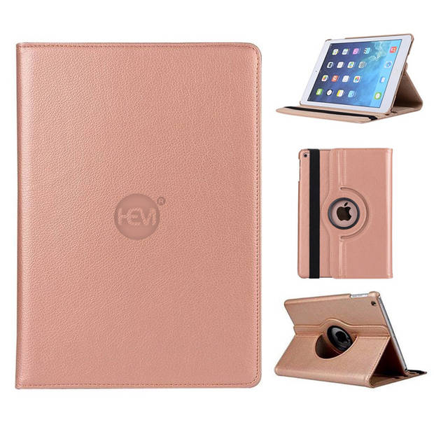 HEM iPad Hoes geschikt voor iPad 2 / 3 / 4 - Rosegold - 9,7 inch - Draaibare hoes - iPad 2/3/4 hoes - Met Stylus Pen