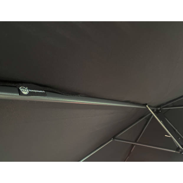 Parasol + Parasolvoet + Parasolhoes ( Grijs / Antraciet - vulbare parasolvoet - Parasol COMBI