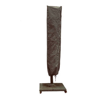 Basic Parasolhoes stokparasol - BOVENIN SMAL 30cm onderin BREED 57cm - PARASOL met stok en rits 230 cm lang- Grijze
