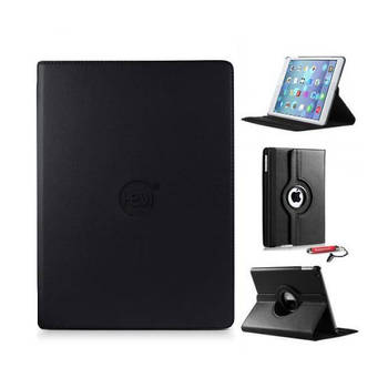 Zwarte 360 graden draaibare hoes iPad 2/3/4 met gekleurde stylus pen - Ipad hoes, Tablethoes