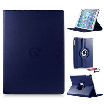 HEM iPad Hoes geschikt voor iPad Mini 1 / 2 / 3 - Donkerblauw - Draaibare Hoes - iPad Mini hoes - Met Stylus Pen