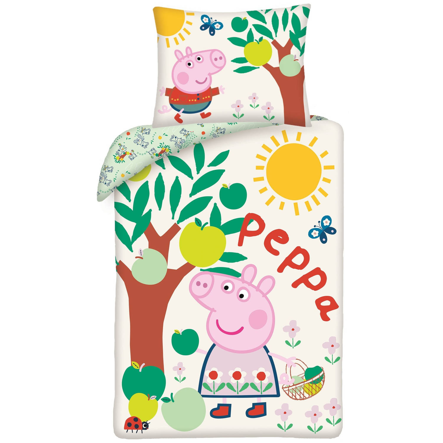 Peppa Pig Dekbedovertrek Appelboom - Eenpersoons - 140 X 200 Cm - Katoen