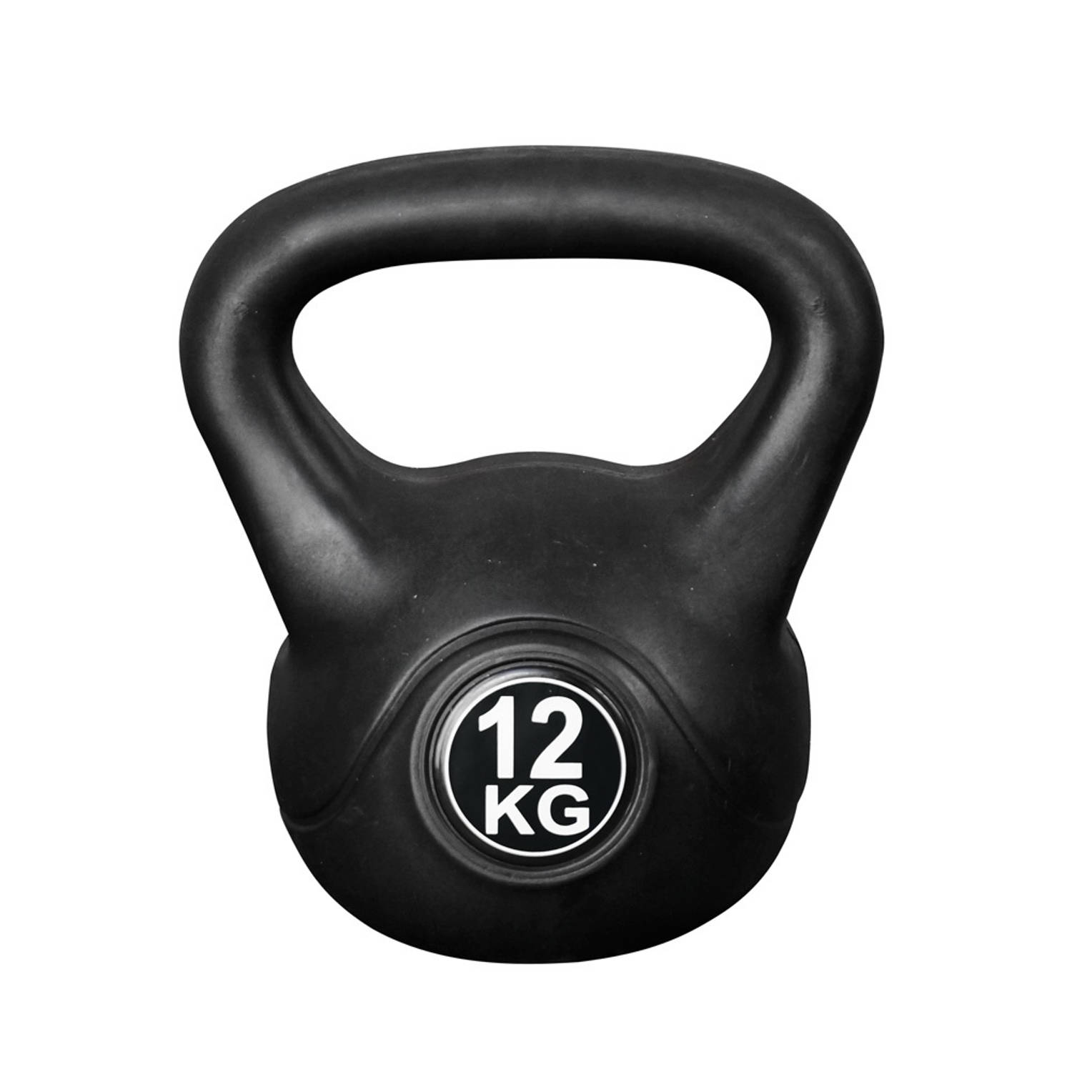 Kettlebell voor en buiten - Kunststof - Zwart - 12 kg | Blokker