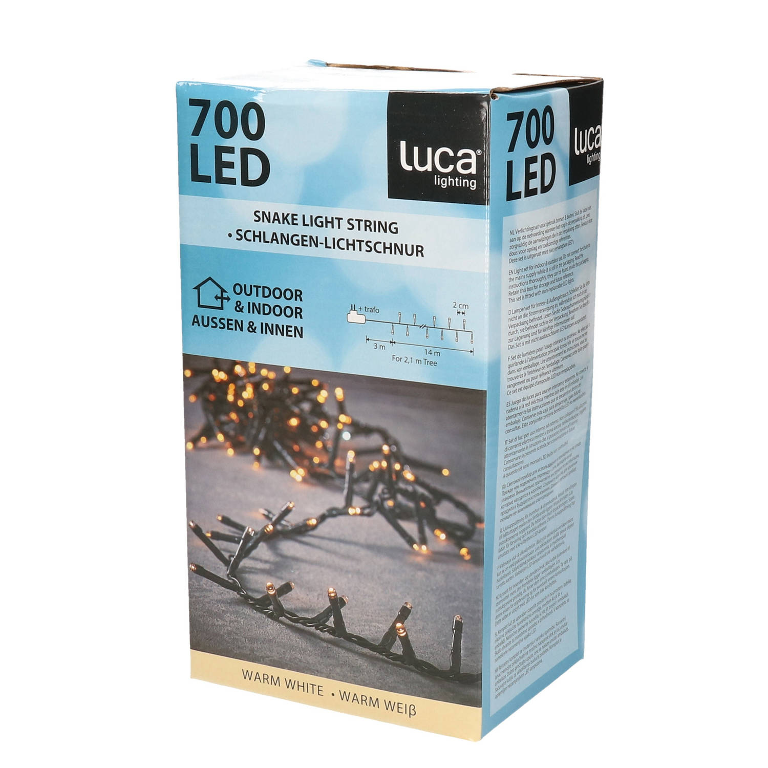Luca Lighting kerstverlichting lichtsnoer ook voor buiten 700 lampjes