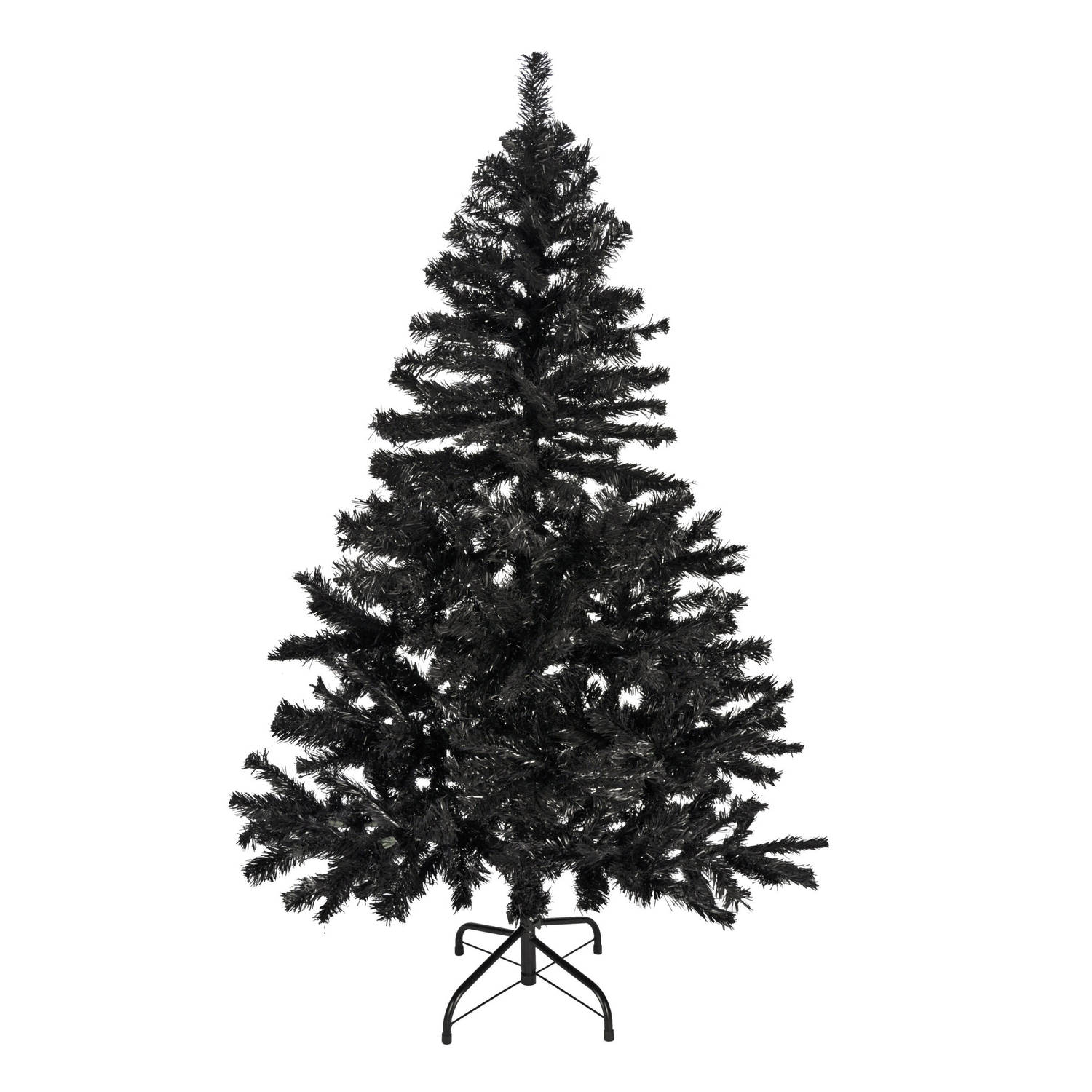 Tweedekans kunst kerstboom-kunstboom zwart 150 cm Kunstkerstboom