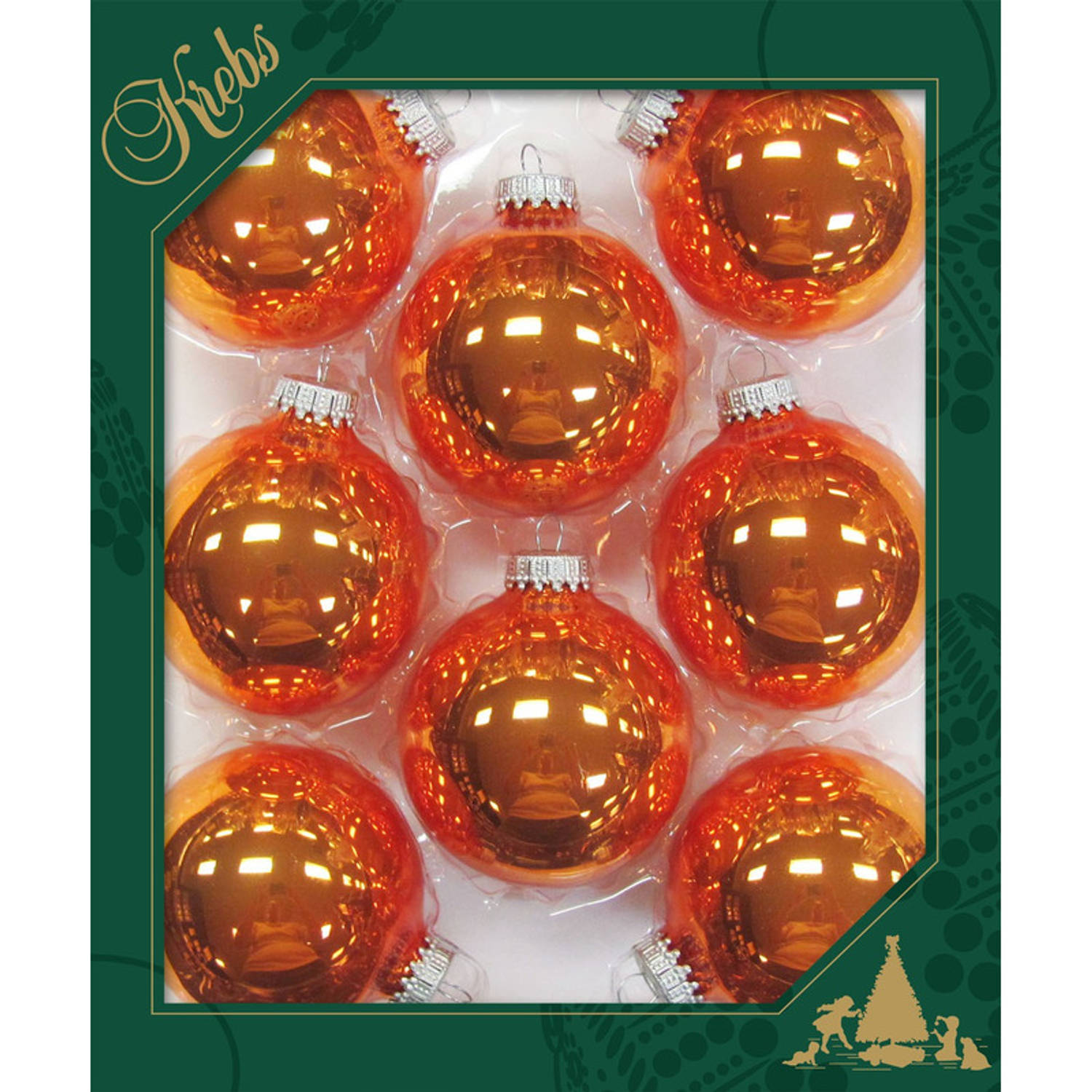 ingenieur kalender zeven 8x Orange Crush oranje glazen kerstballen glans 7 cm kerstboomversiering -  Kerstbal | Blokker