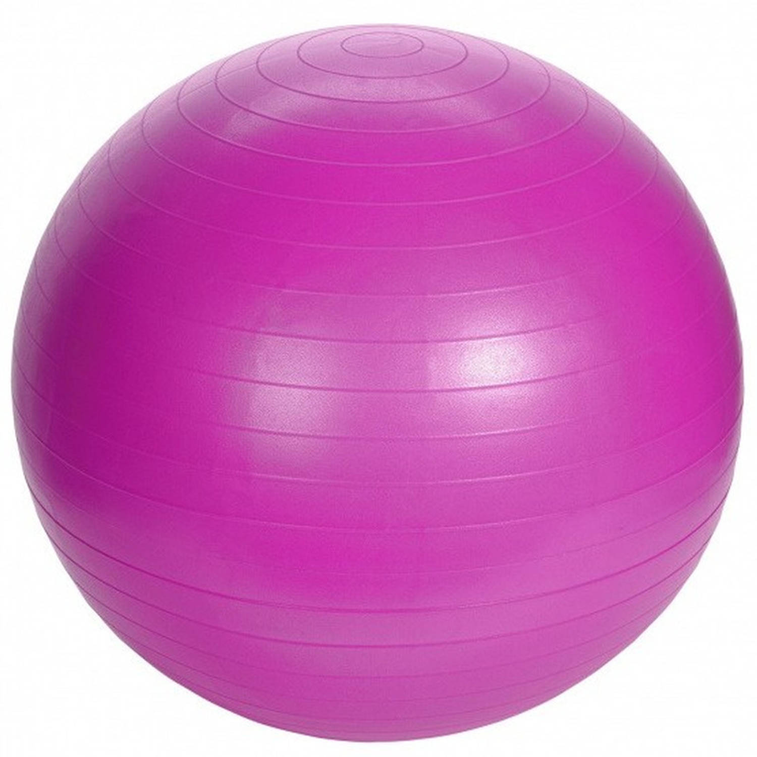 Merkloos Grote roze yogabal met pomp sportbal fitnessartikelen 75 cm - Fitnessballen
