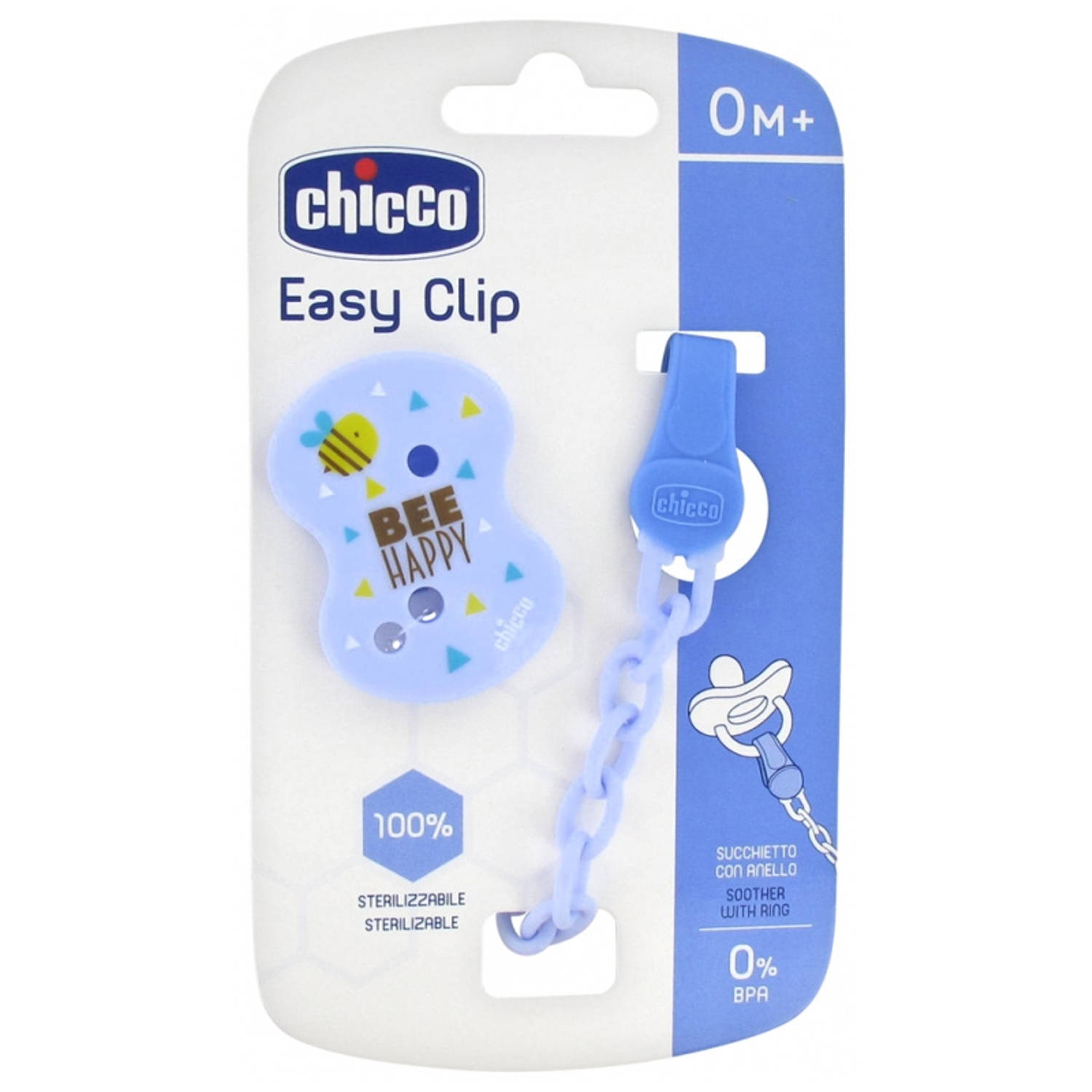 Chicco Fopspeenketting Bee Happy Junior Siliconen Paars