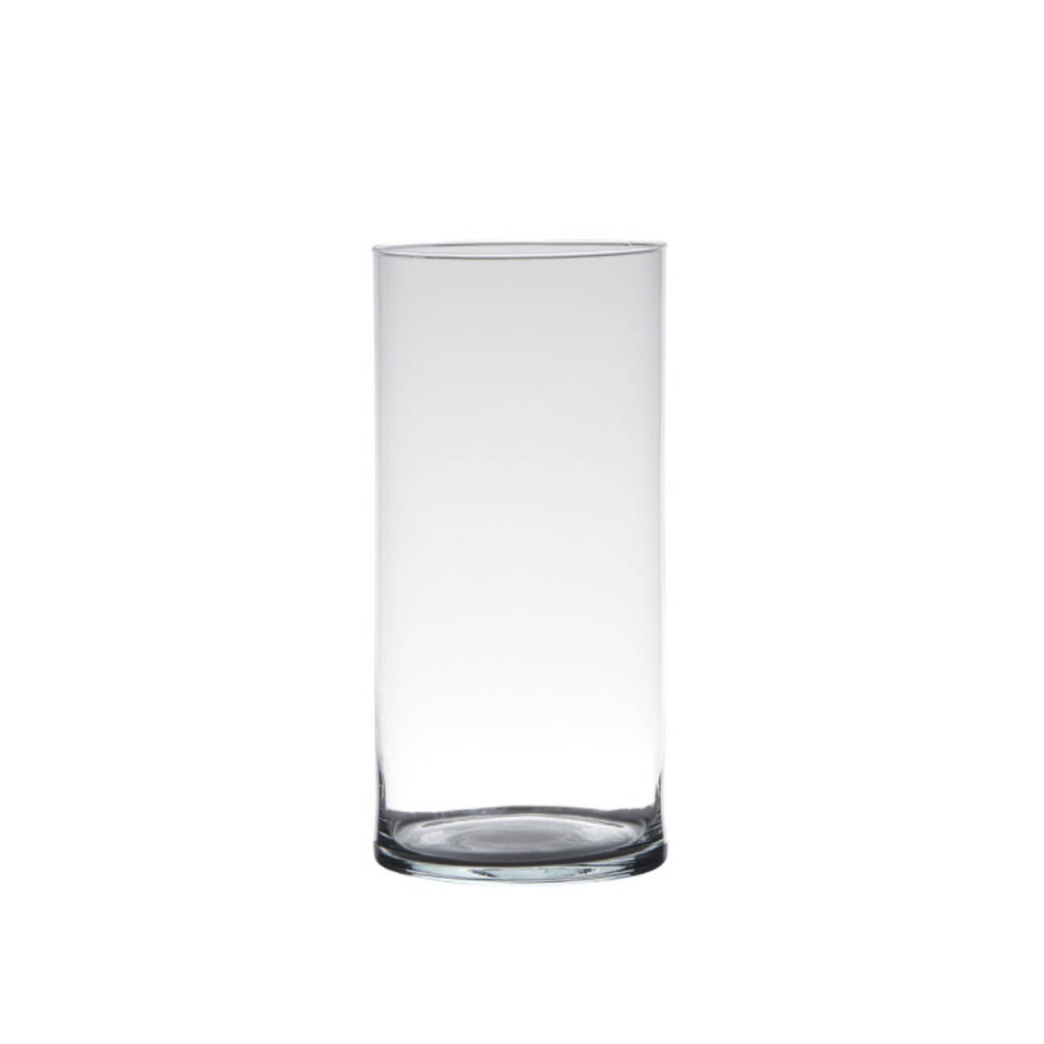 Transparante Home-basics Cylinder Vaas-vazen Van Glas 25 X 12 Cm Bloemen-takken-boeketten Vaas Voor 