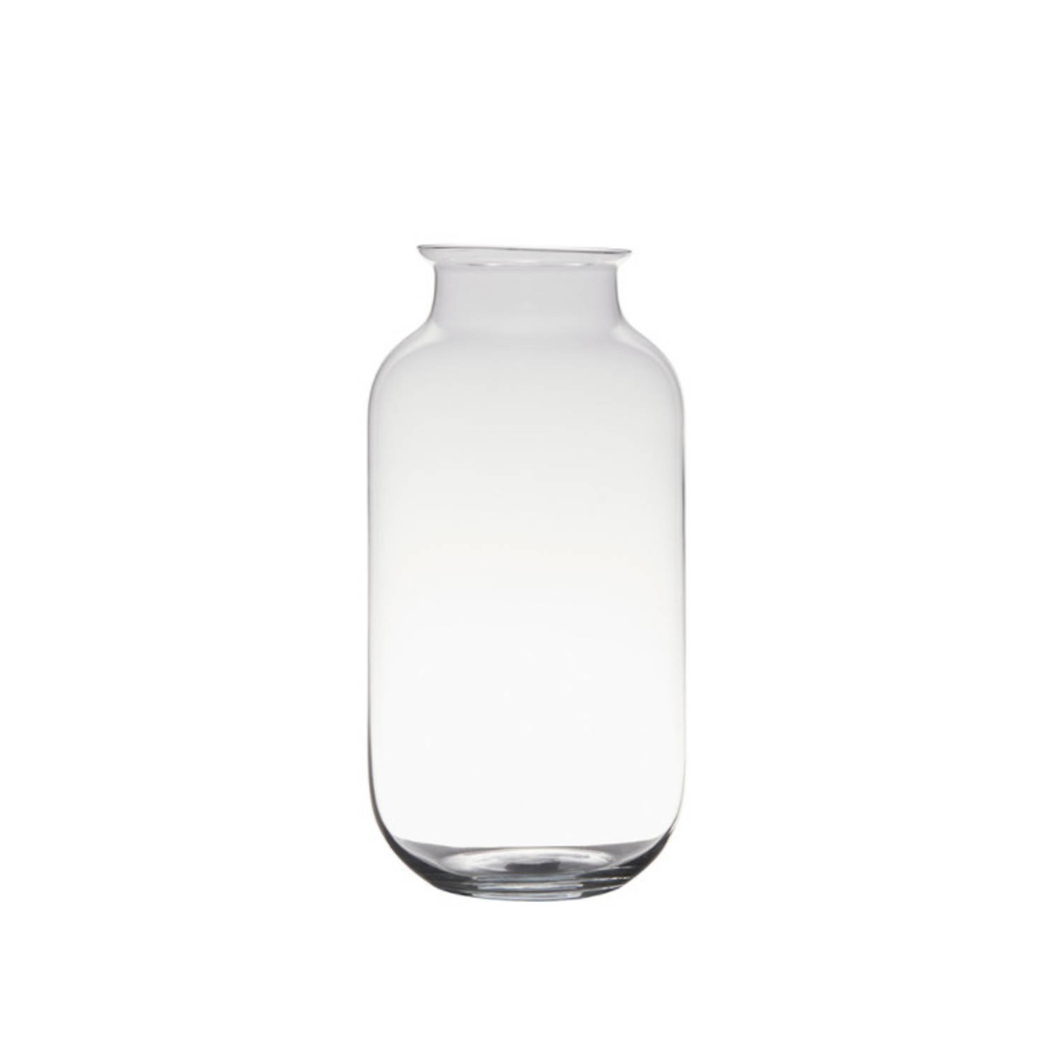 Transparante Home-basics Vaas-vazen Van Glas 35 X 17 Cm Bloemen-takken-boeketten Vaas Voor Binnen Ge
