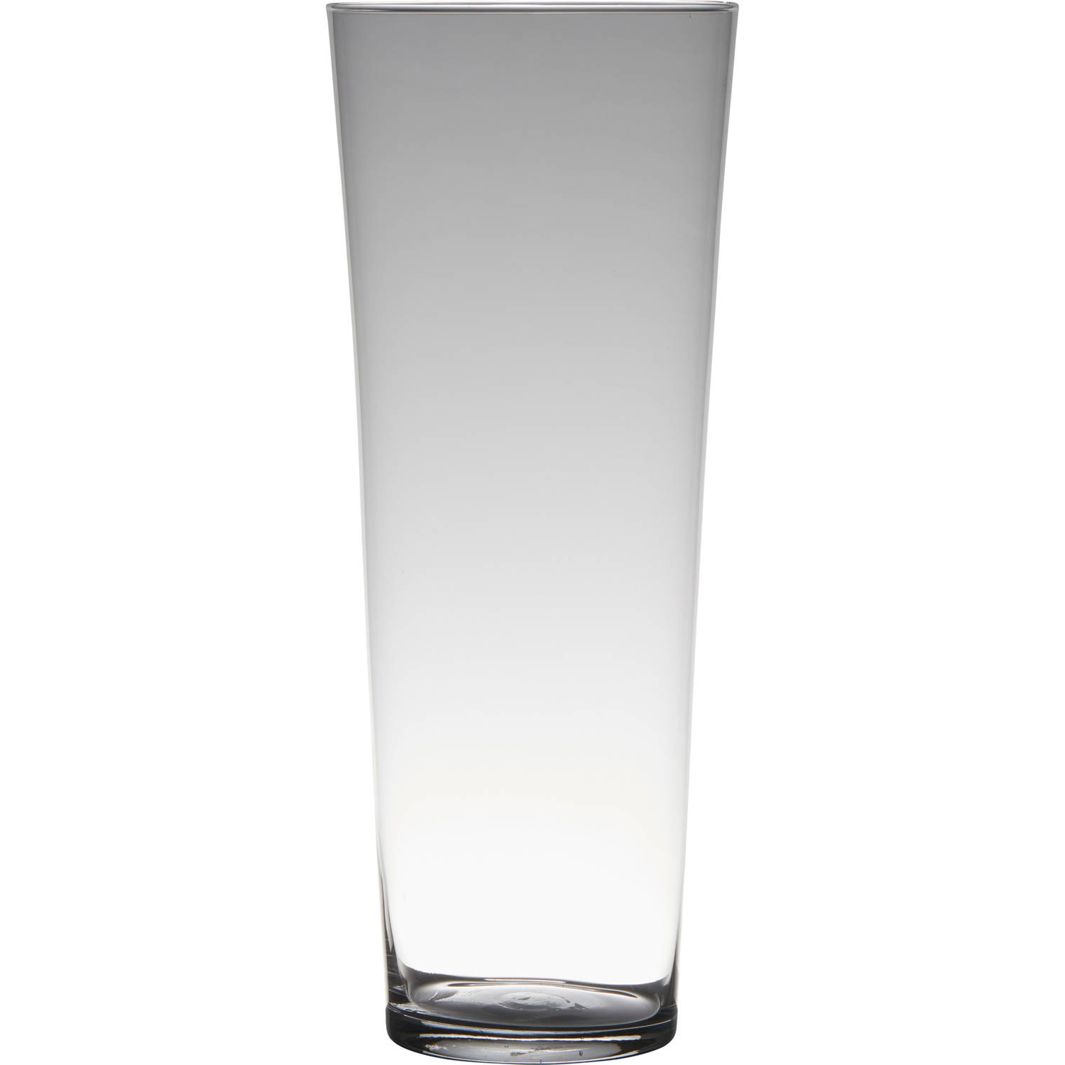 Transparante Home-basics Conische Vaas-vazen Van Glas 40 X 16.5 Cm Bloemen-takken-boeketten Vaas Voo