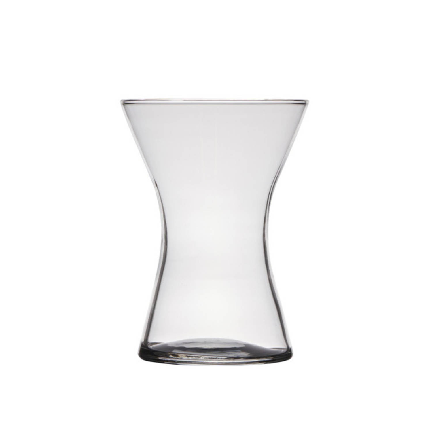Transparante Home-basics Vaas-vazen Van Glas 20 X 14 Cm Bloemen-takken-boeketten Vaas Voor Binnen Ge