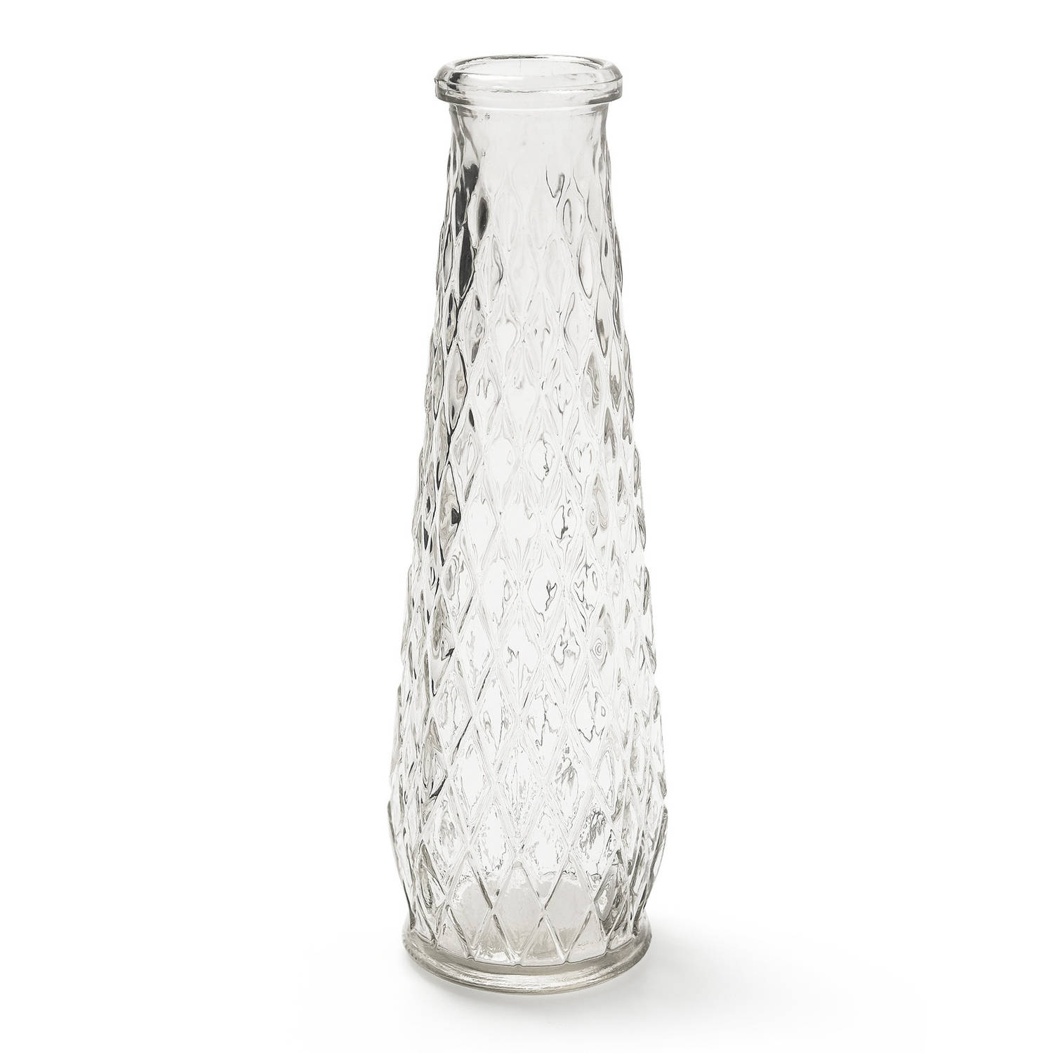 Transparante Vaas-vazen Van Glas 6 X 22 Cm Woonaccessoires-woondecoraties Glazen Bloemenvaas Boeketv