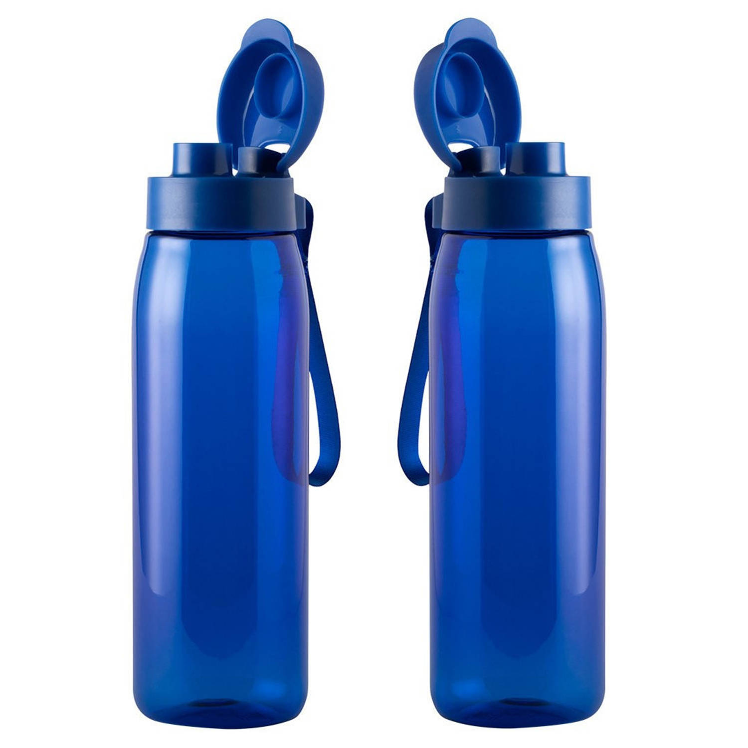 hek meesteres Fahrenheit Luxe Drinkfles/waterfles 820 ml blauw van kunststof - Drinkflessen | Blokker