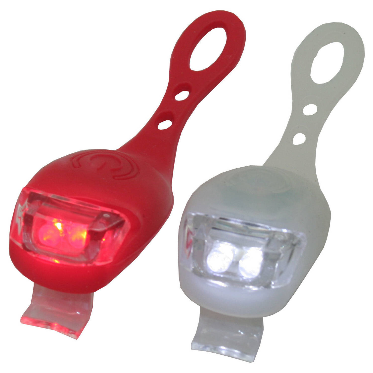 Doorzichtig Kakadu schreeuw 1x LED fietsverlichting/lampen set siliconen voor en achter -  Fietsverlichting | Blokker