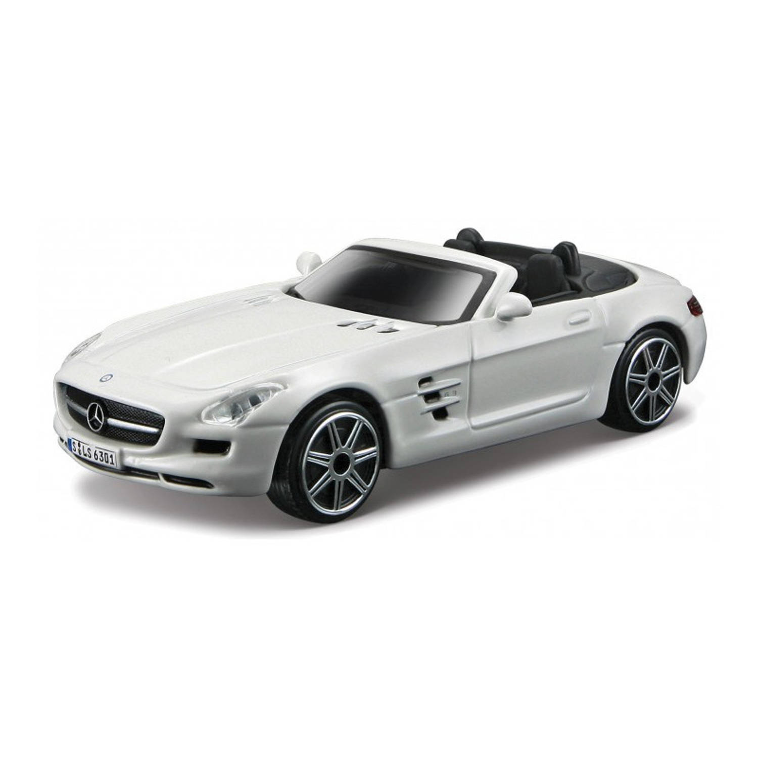 Modelauto Mercedes-Benz SLS AMG wit schaal 1:43/11 x 4 x 3 cm - Speelgoed auto&apos;s