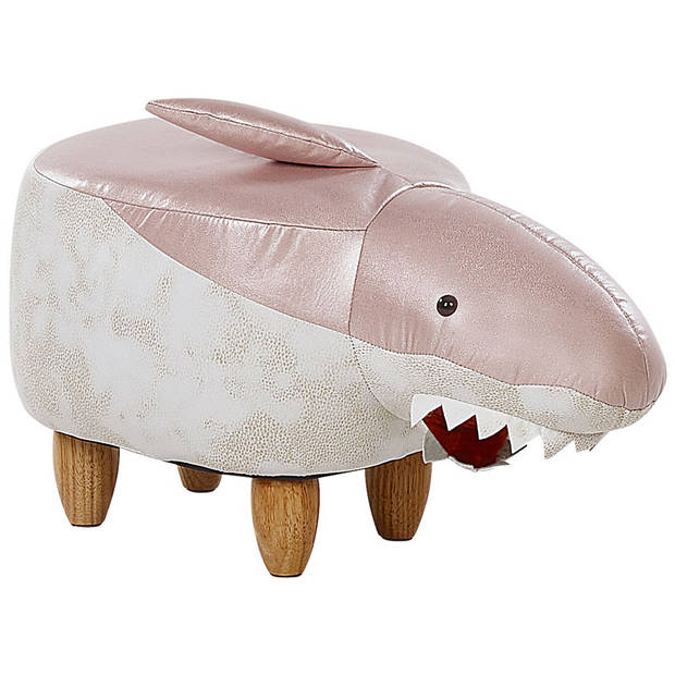 Beliani SHARK - Dierenhocker-Wit-Polyester