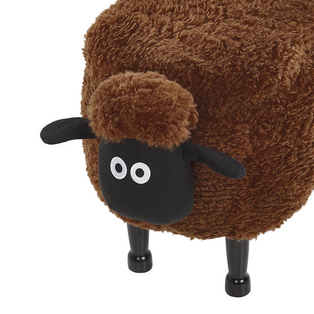 Beliani SHEEP - Dierenhocker-Bruin-Polyester