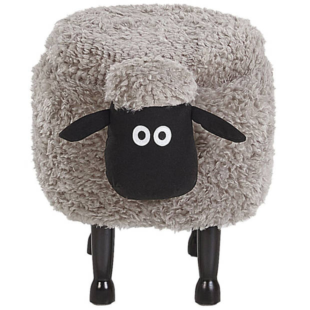 Beliani SHEEP - Dierenhocker-Grijs-Polyester