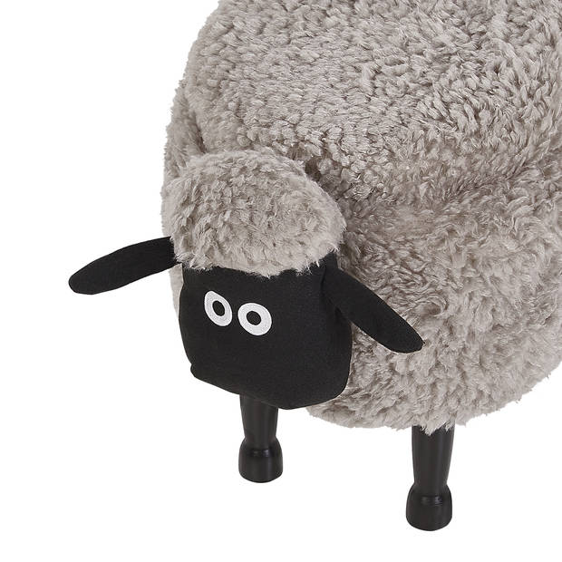 Beliani SHEEP - Dierenhocker-Grijs-Polyester