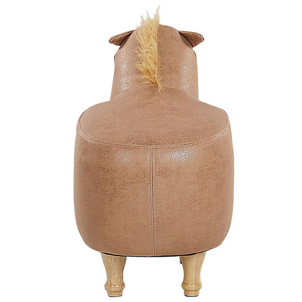 Beliani HORSE - Dierenhocker-Beige-Kunstleer