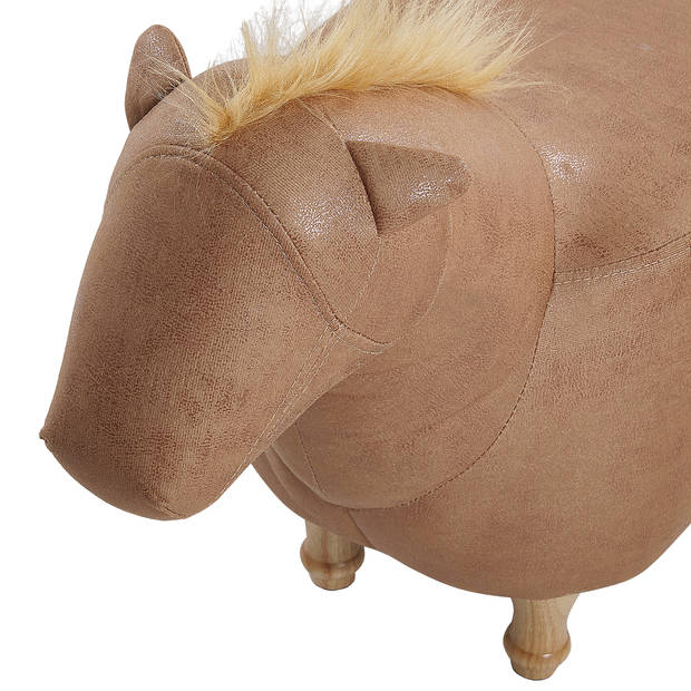 Beliani HORSE - Dierenhocker-Beige-Kunstleer