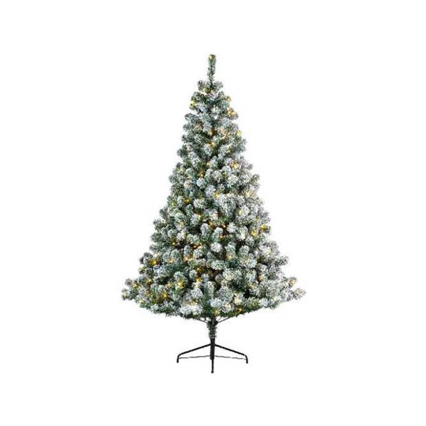 Everlands Kerstboom Imperial Pine snowy 180cm+LED groen