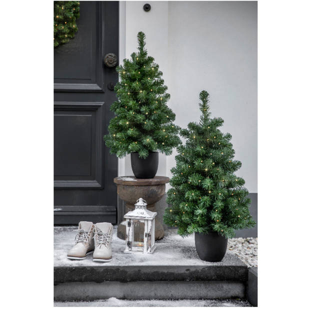 Kunstboom/kunst kerstboom met verlichting 120 cm - Kunstkerstboom