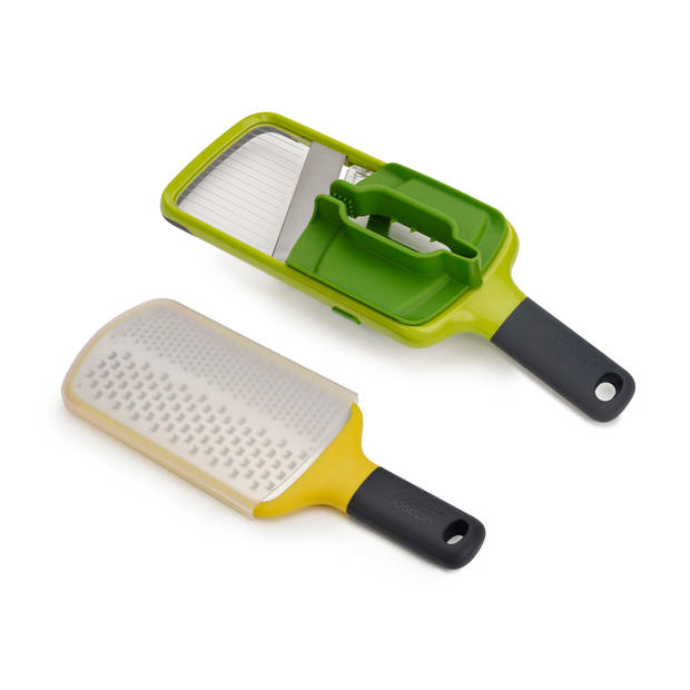 Joseph Joseph - Giftset Go-to-Gadgets Rasp en Mandoline Set van 2 Stuks - Roestvast Staal - Multicolor