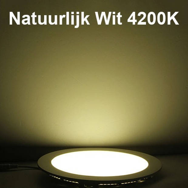 LED Downlight - Opbouw Rond 12W - Natuurlijk Wit 4200K - Mat Wit Aluminium - Ø170mm