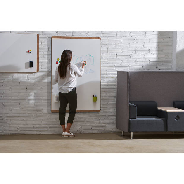 Rocada Natural magnetisch whiteboard - Hout design - 75 x 115 cm