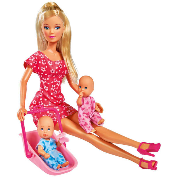 Steffi babysitter met 2 baby's en accessoires