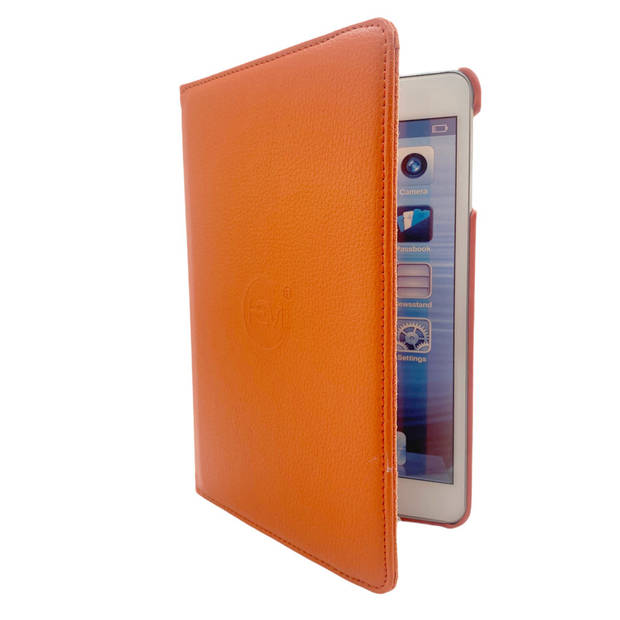 HEM iPad hoes geschikt voor iPad 5/ iPad 6/ iPad Air/ iPad Air 2 - 9.7 Inch - Oranje - Draaibare hoes - Met Stylus