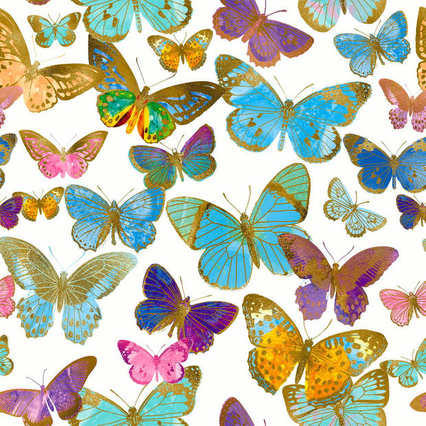 Servetten Golden Butterflies 33 x 33 cm