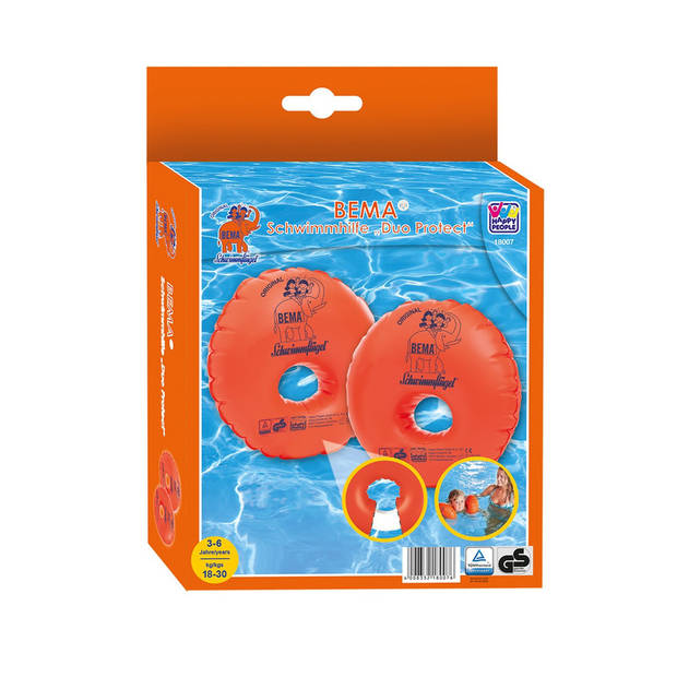 Oranje zwembandjes/zwemvleugels duo protect 3-6 jaar - Zwembandjes