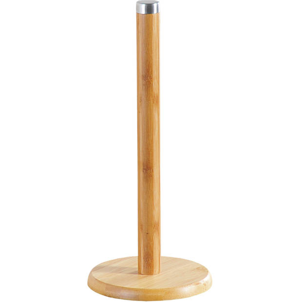 Keukenpapier houder bamboe hout 14 x 32 cm - Keukenrolhouders
