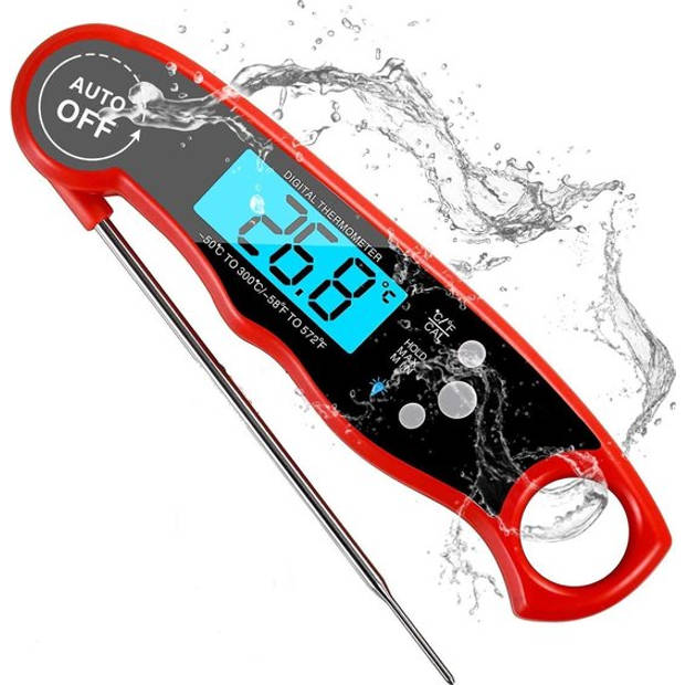 Brauch TP900 Digitale Thermometer voor Keuken, Koken, Voedsel Melk, Vlees, BBQ, Water, Rood