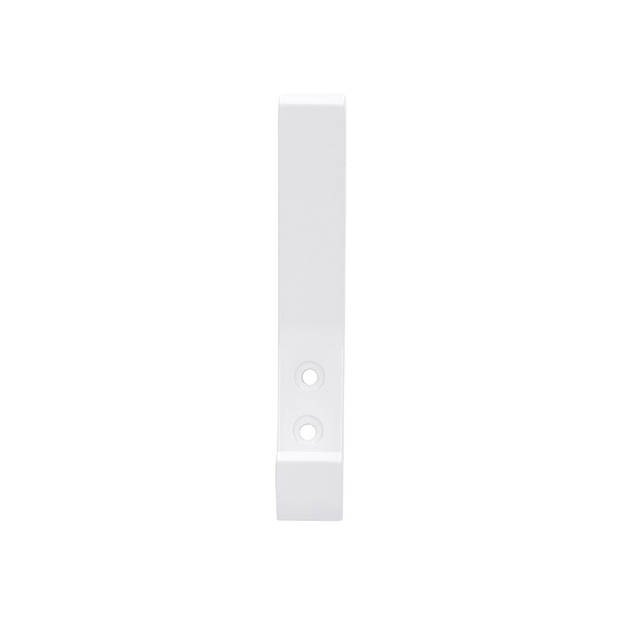 1x Luxe witte garderobe haakjes / jashaken / kapstokhaakjes aluminium hoog model 7,8 x 1,18 cm - Kapstokhaken