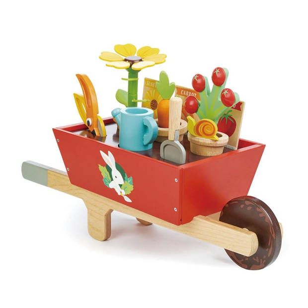Tender Toys kruiwagen met tuinset junior 31-delig