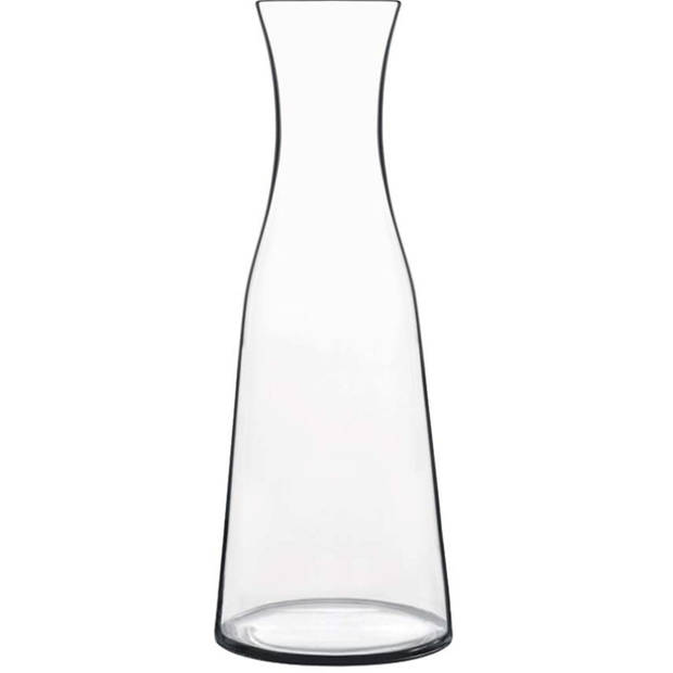 Glazen karaf/schenkkan van 1 liter met 6x stuks drinkglazen/waterglazen 330 ml - Karaffen