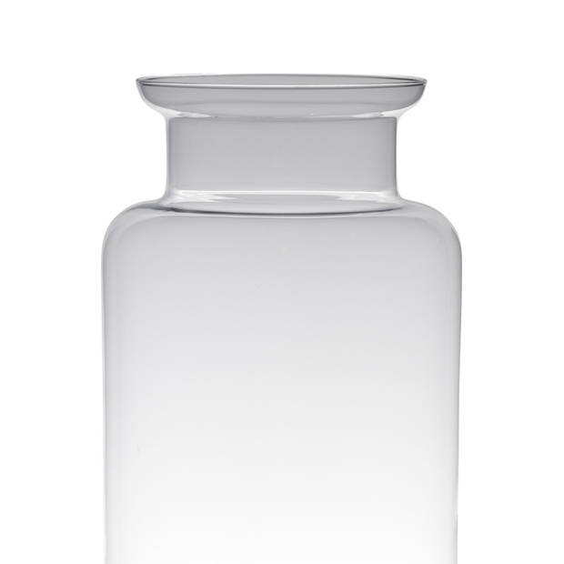 Luxe stijlvolle melkbus bloemenvaas/bloemenvazen 45 x 25 cm transparant glas - Vazen