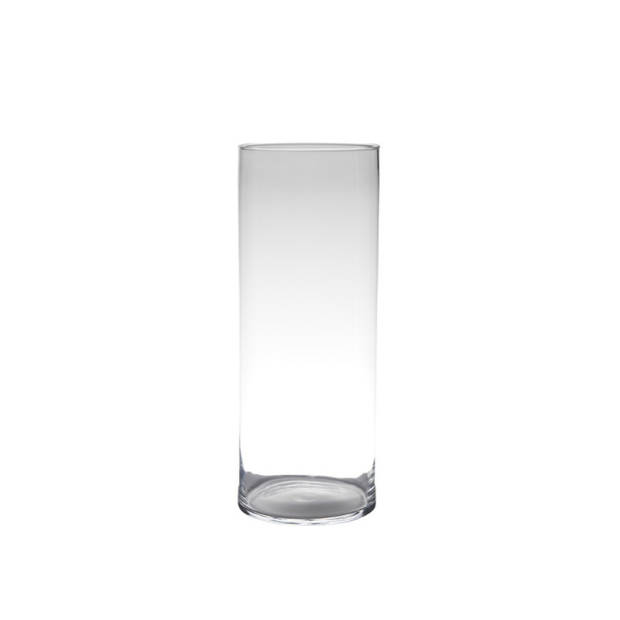 Glazen bloemen cylinder vaas/vazen 50 x 19 cm transparant - Vazen