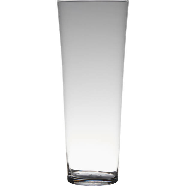 Glazen bloemen vaas/vazen 40 x 16.5 cm transparant - Vazen