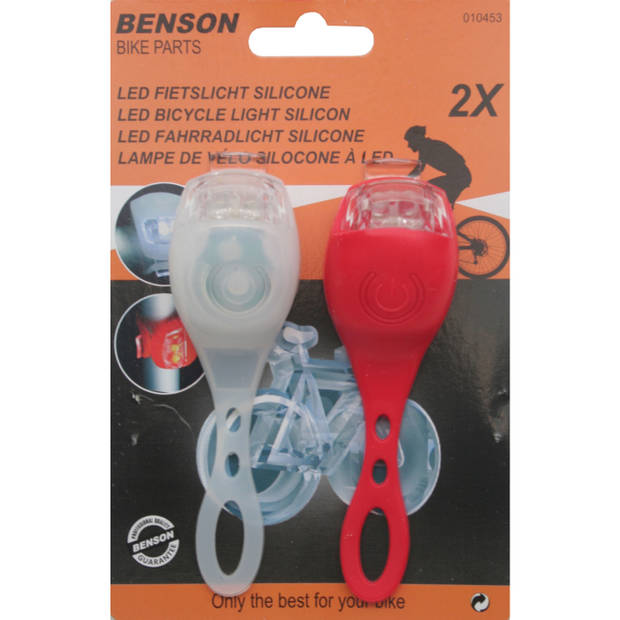 Benson Fietsverlichting - voor- en achterlicht - siliconen - Fietsverlichting