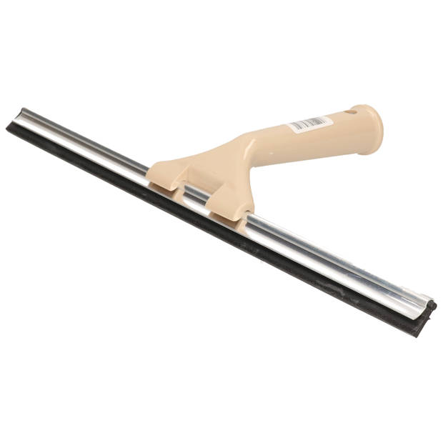 Beige raamwisser/raamtrekker rubber strip en kunststof handvat 35 cm - Raamwissers