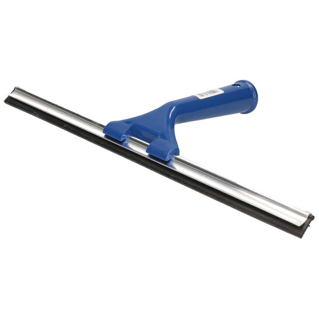 Blauwe raamwisser/raamtrekker rubber strip en kunststof handvat 35 cm - Raamwissers