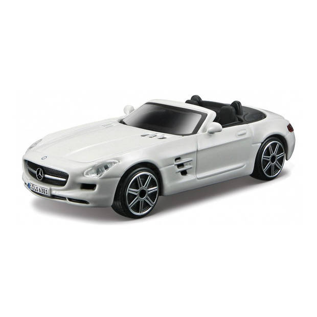 Speelgoedauto Mercedes-Benz SLS AMG wit 1:43/11 x 4 x 3 cm - Speelgoed auto's