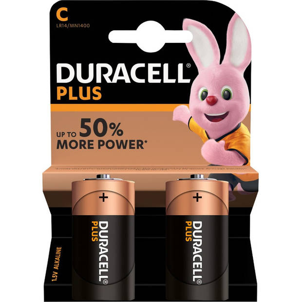 Set van 4x Duracell C Plus alkaline batterijen LR14 MN1400 1.5 V - Batterijen