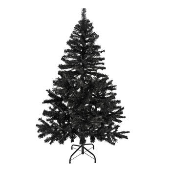 Tweedekans kunst kerstboom/kunstboom zwart 150 cm - Kunstkerstboom